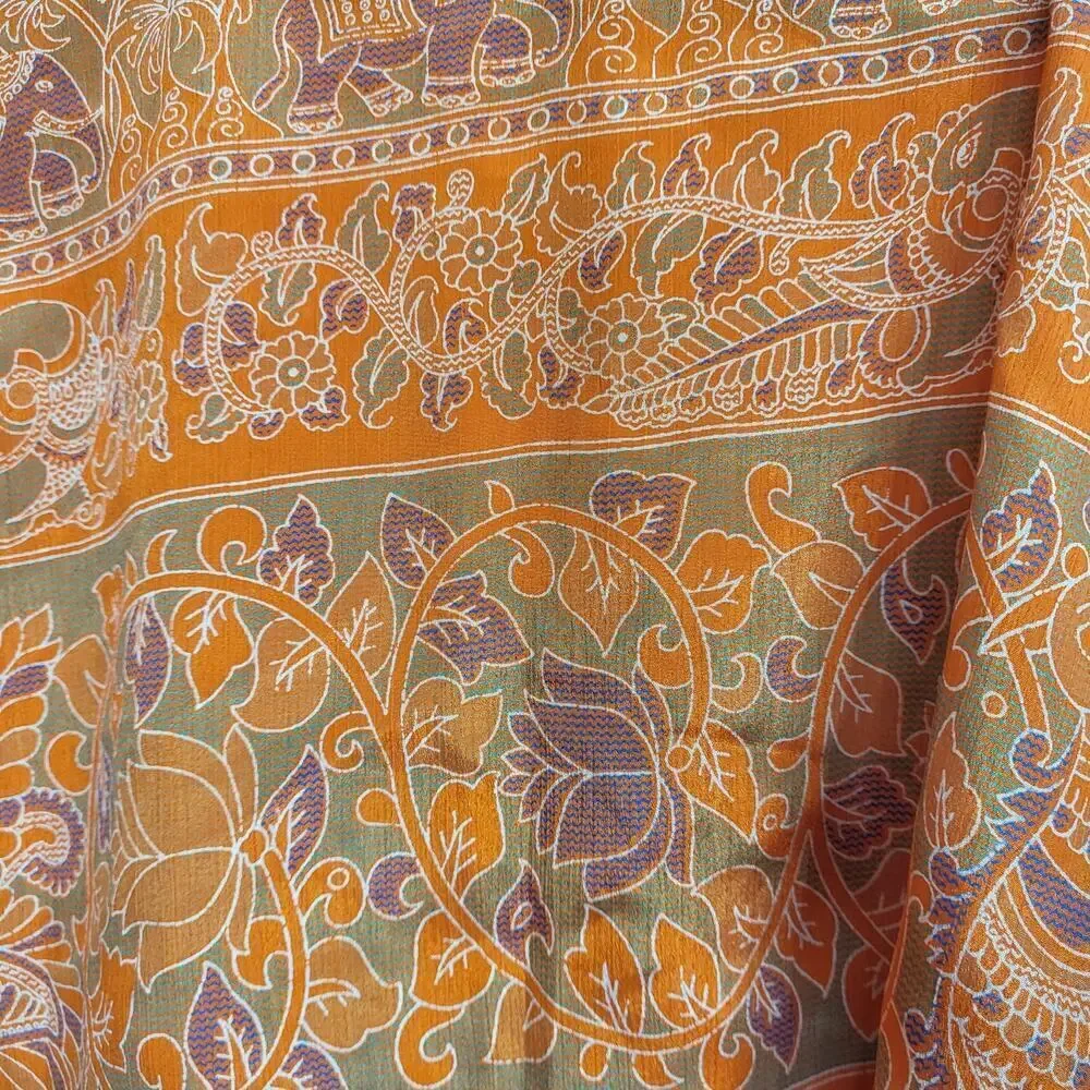 BAIZAAR 100% Silk Wrap Top with Bell Sleeves - Picture 8 of 8